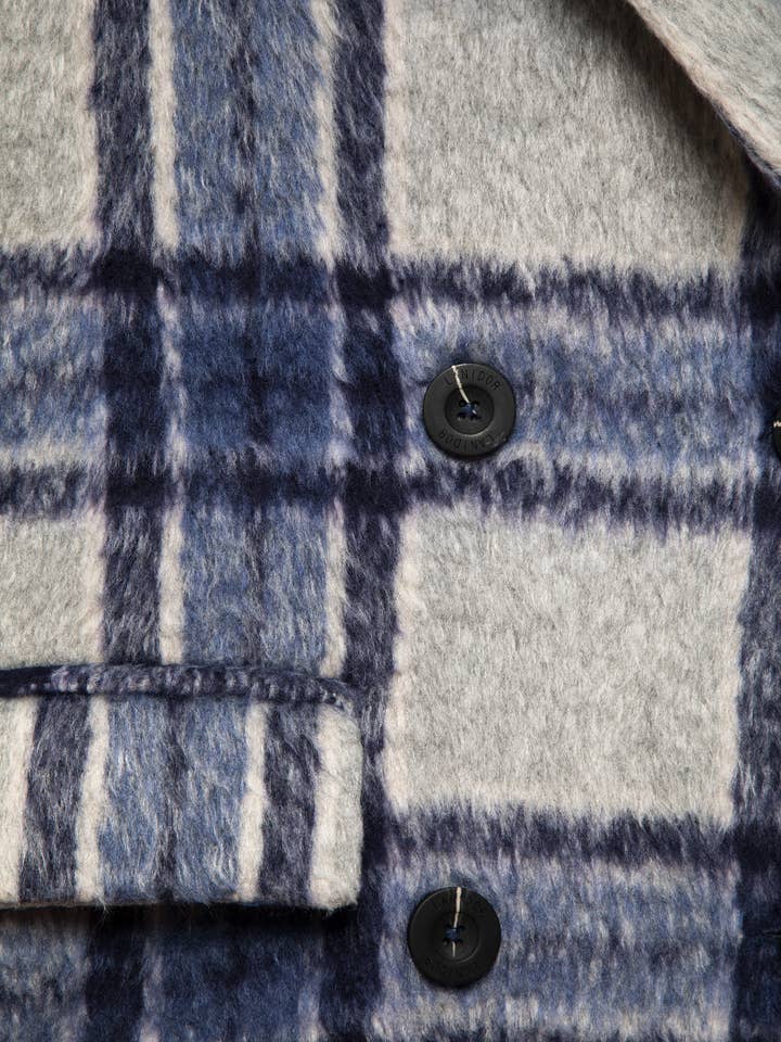 Lanidor - Wholesale Coat - Women's - Double Breasted Checked Coat (425274-189)4