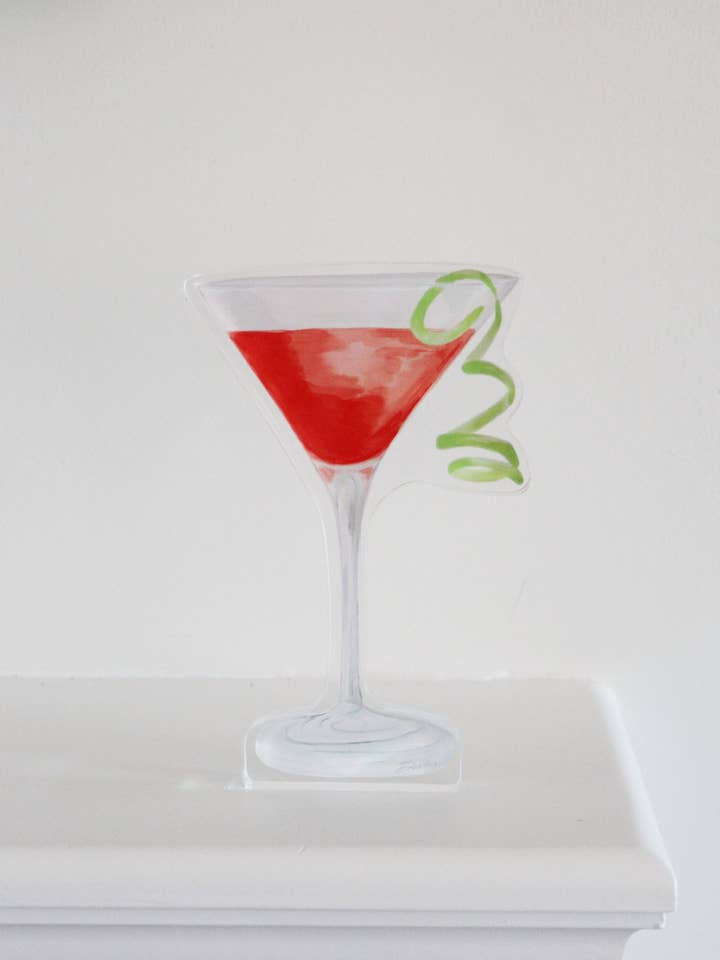 Cosmopolitan Acrylic Shelfie for wholesale by Dallis Foshee Art & Design, LLC