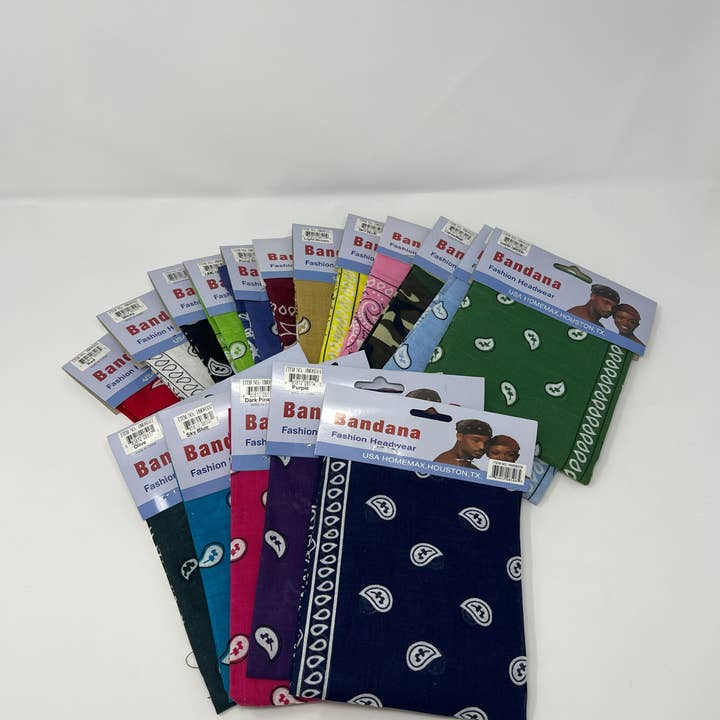 Multipurpose Bandana Assorted Colors -  and other Purchase Wholesale blue bandanas. Free Returns & Net 60 Terms on Faire trending on Faire.