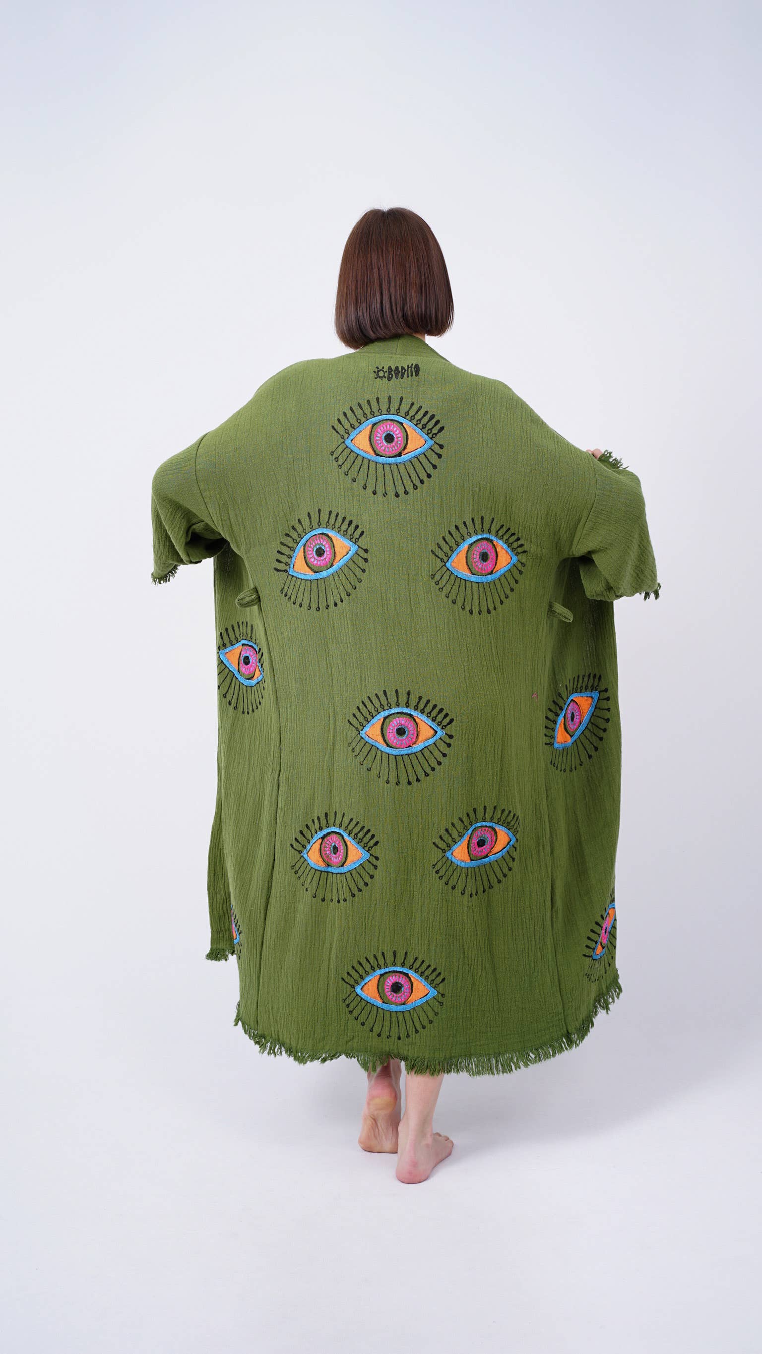 Bodho – Kimono - Mulher por atacado – Artesanal Evil Eye Festival de Boho Kimono, Boho Beachwear7
