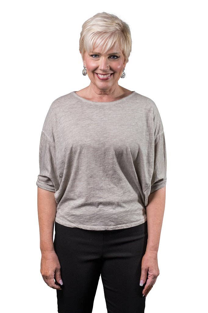 TINA Stephens Italy/Tees By Tina - Wholesale T-Shirt - Women's - Omaria Batwing Crop Top (BSS171)1