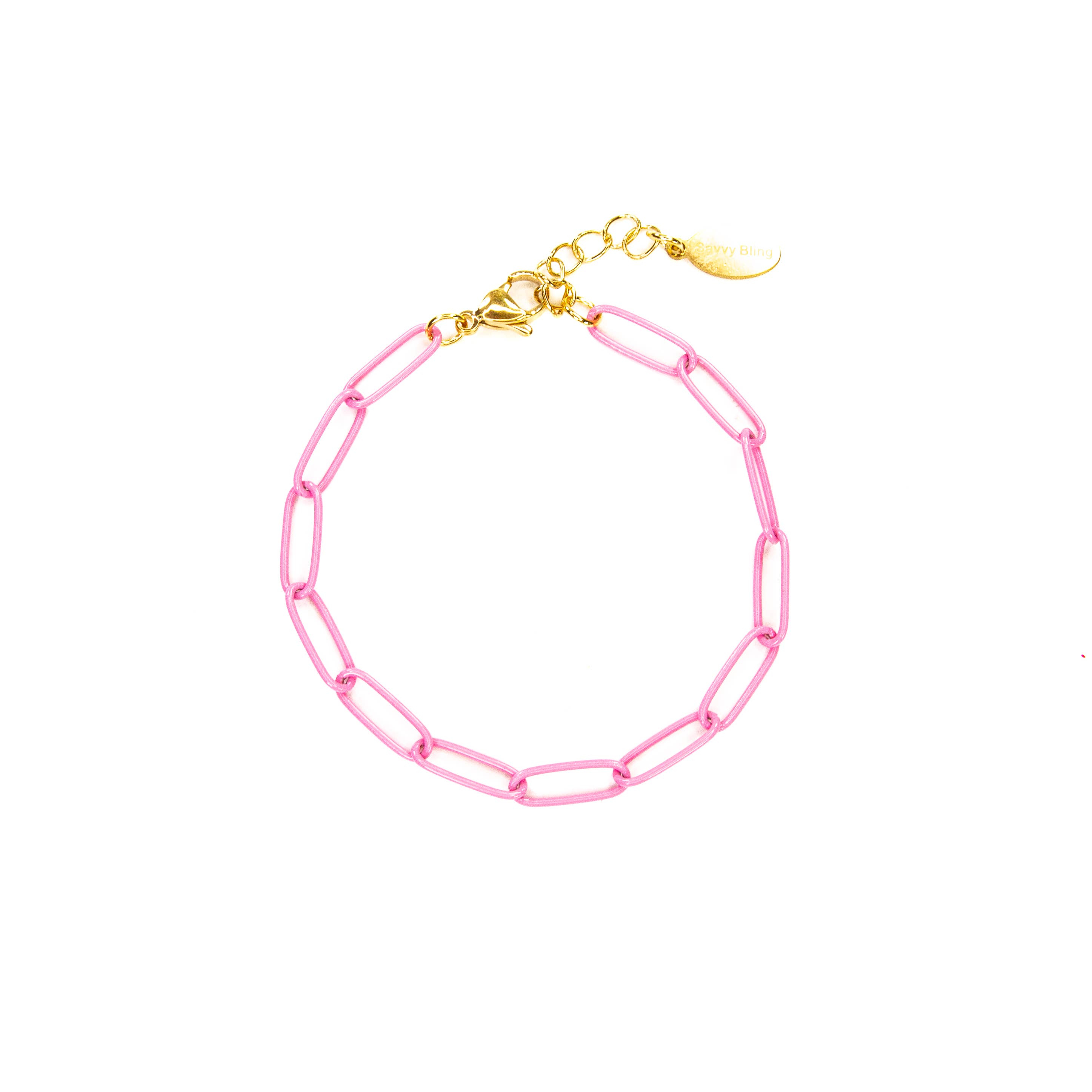 Savvy Bling - Wholesale Link & Chain Bracelet - Enamel 16+ Colors paperclip chain link bracelet24
