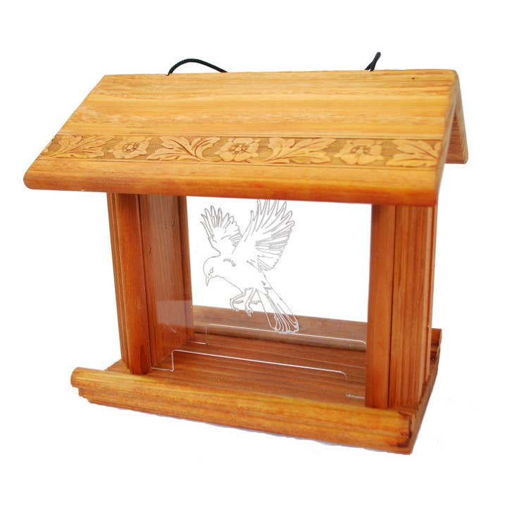 Mountain View® Extra Small Bird Feeder with Etching - Wholesale for wholesale by Wind River