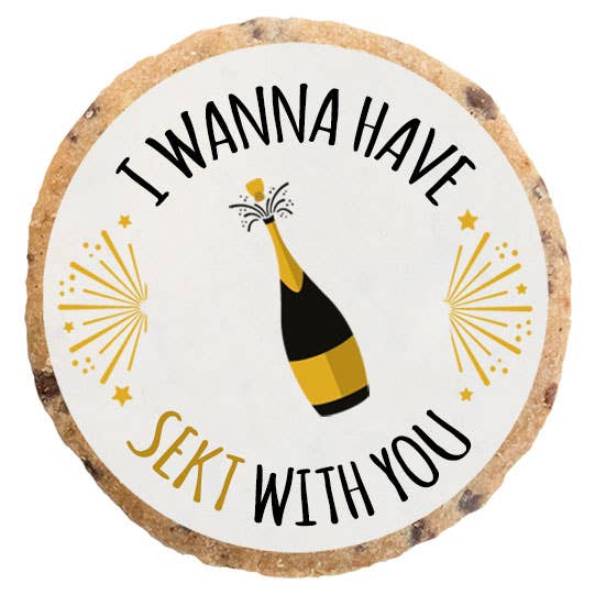 KEKSZauber - Wholesale Cookie - I Wanna Have sparkling wine theme cookie0