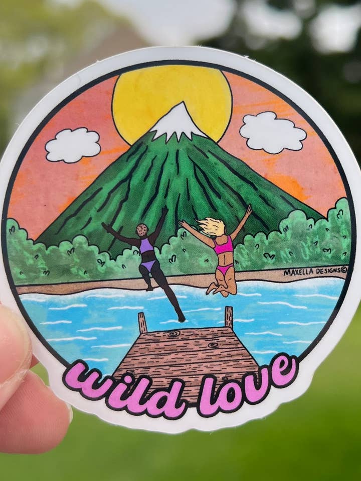 Autocolante Wild Love por atacado de Maxella Designs