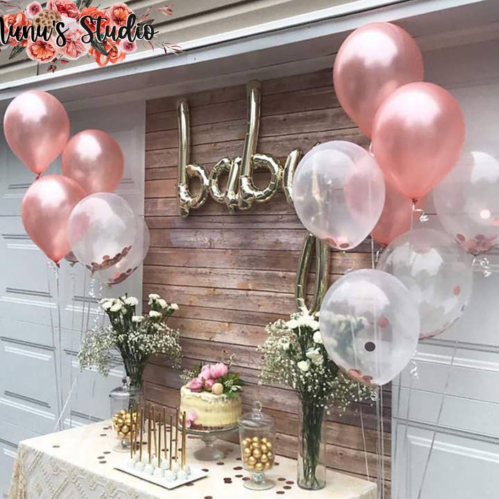 Nunu's Studio - Venta al por mayor Globo - Kit de Arco de Globos para Compromiso en Rosa Palo y Oro Rosa