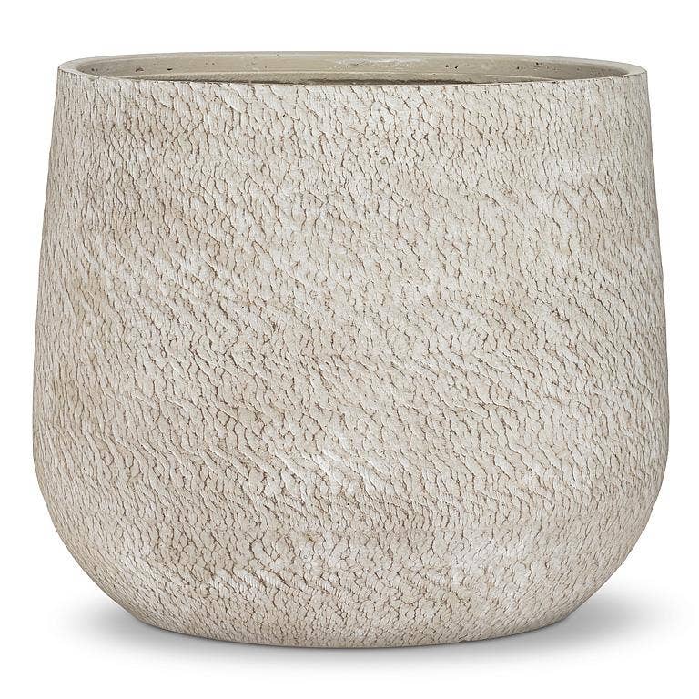 Abbott - Venta al por mayor Macetas - Juego de 2 maceteros de textura rugosa extragrandes - Gris - 9+13"D2