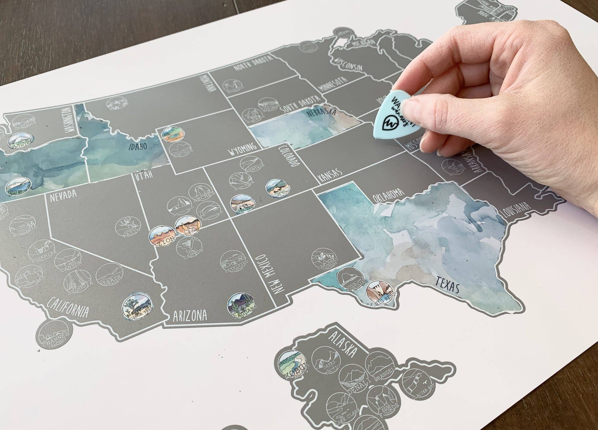 Waypoint Wanders - Wholesale Map - 63 National Parks US Scratch Off Map1