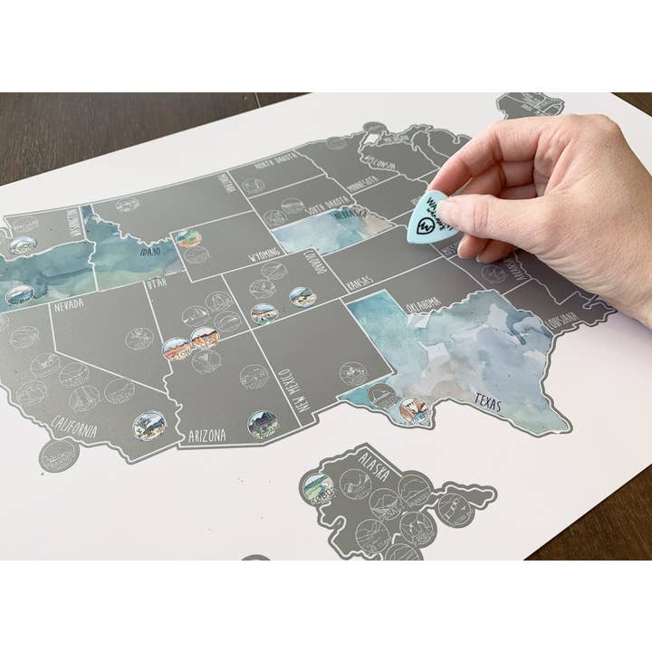 Waypoint Wanders - Venta al por mayor Mapas - Mapa de 63 Parques Nacionales de EE. UU.1