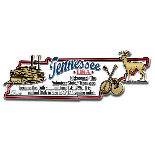 Tennessee Information State Magnet Tillverkad i USA för wholesale av 7 Star