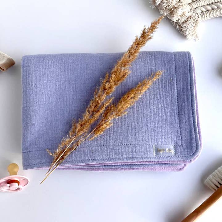 Baby Muslin Diaper Changing Pad 1 piece - Lavender for wholesale by Pastel Baby