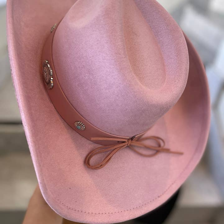 Love and Thyme - Wholesale Cowboy Hat – Women’s - Western Disc Ribbon Strap Cowboy Hat2