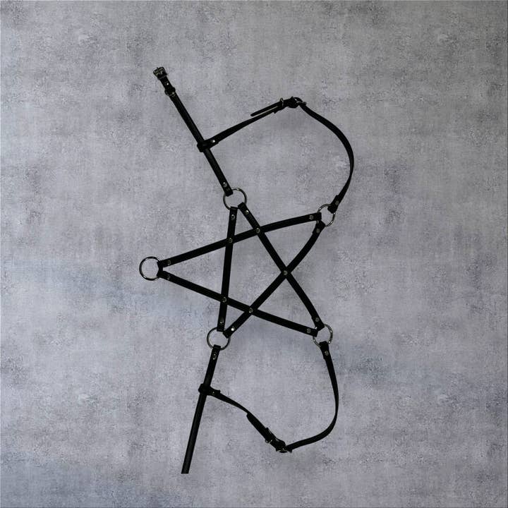 Funk Plus - Wholesale Belt - Women's - XH245M VEGAN LEATHER PENTAGRAM HARNESS2