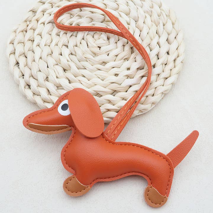 Crave by FW - Wholesale Keychain - Women's - Cute Leather Dachshund Keychain7