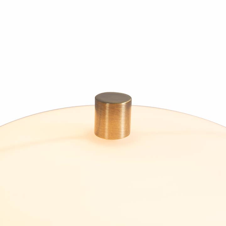 Nova of California - Wholesale Accent/Desk Lamp - Table Lamp Tambo 15" Walnut Brass Opal Glass2