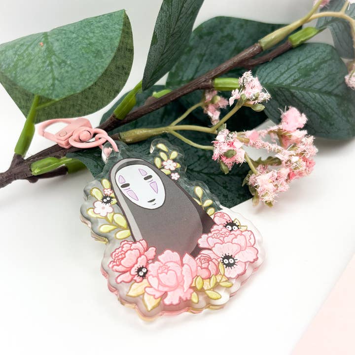 Sarah May Arts - Wholesale Keychain - Women's - Faceless Acrylic Charm | Cute Anime Floral Keychain6