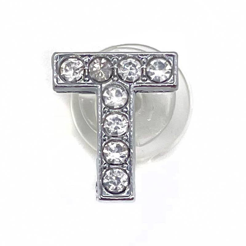 SugarQuoteMeNot LLC - Vente Accessoire pour chaussures - Charms Crocs Lettres Alphabet en Strass Argentés - Lot de 227