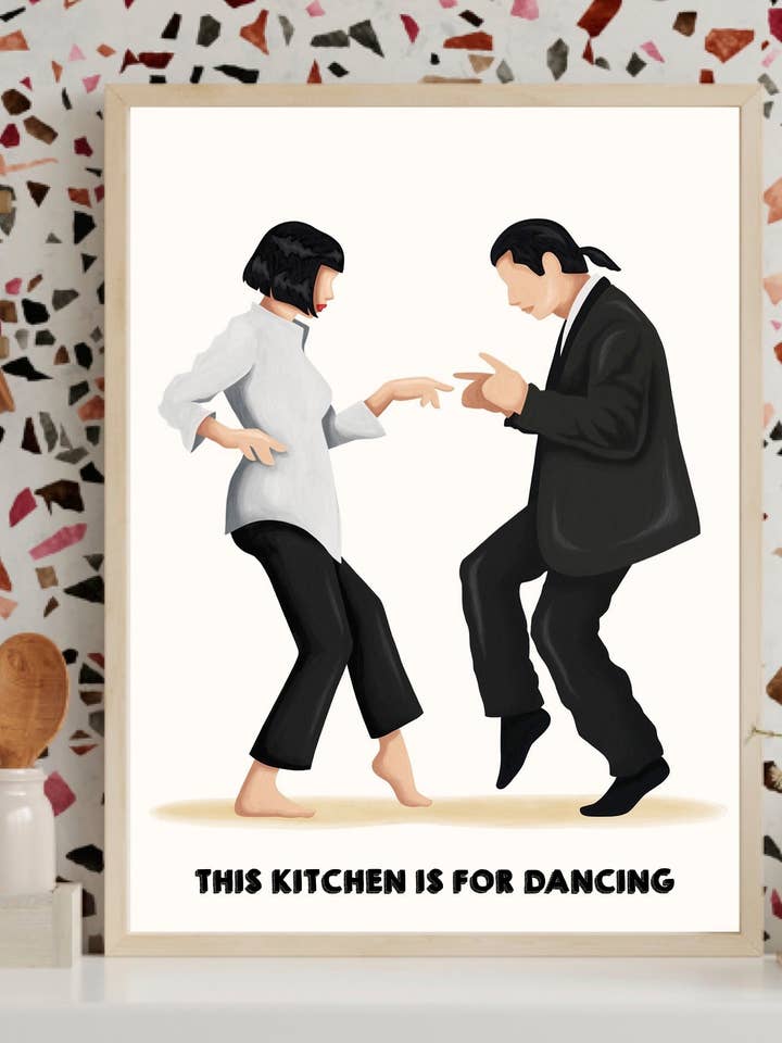 Pulp Fiction Kitchen Dancing Sign Decor for wholesale by Mermaid Marys