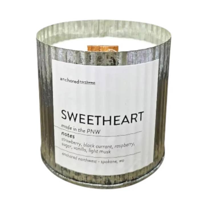 Bougie à mèche en bois rustique vintage Ferme Chérie pour la vente par Anchored Northwest