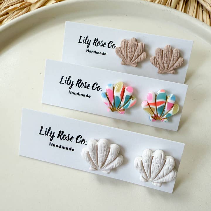 Lily Rose Co. - Wholesale Stud/Post Earrings - Shell Stud Earrings3