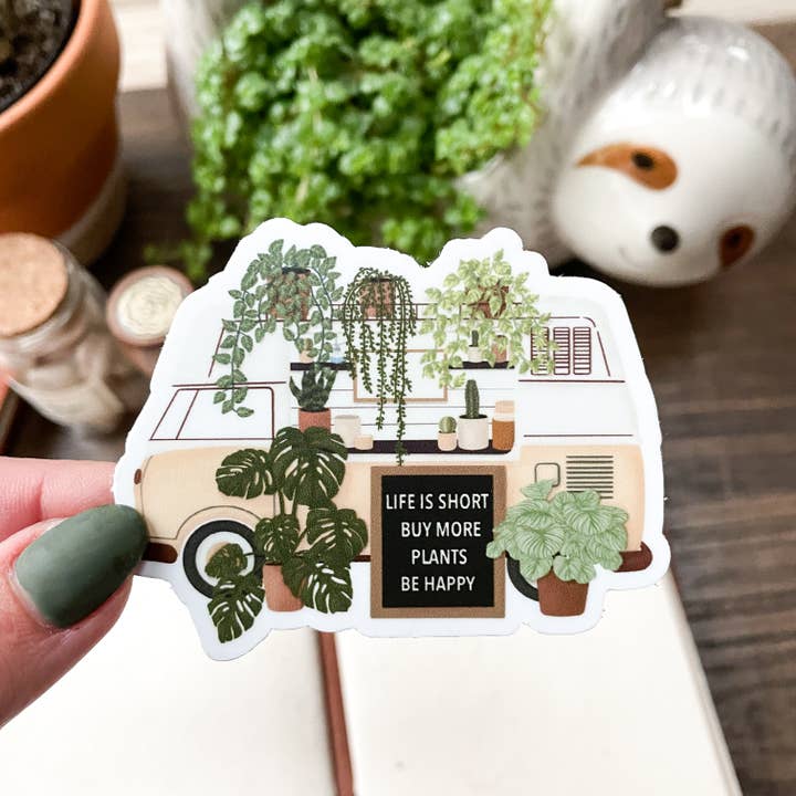 Plant Camper Van Sticker for wholesale by LINH T VO ART & ILLUSTRATION