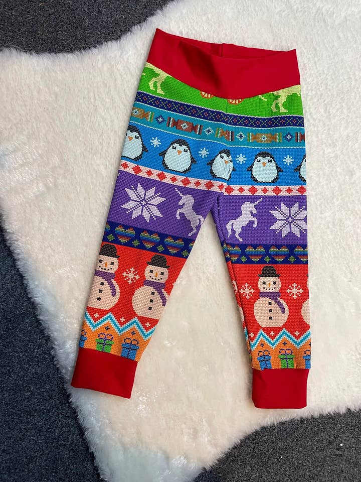 Wooltide Organic christmas leggings for wholesale by Stanley’s apparel