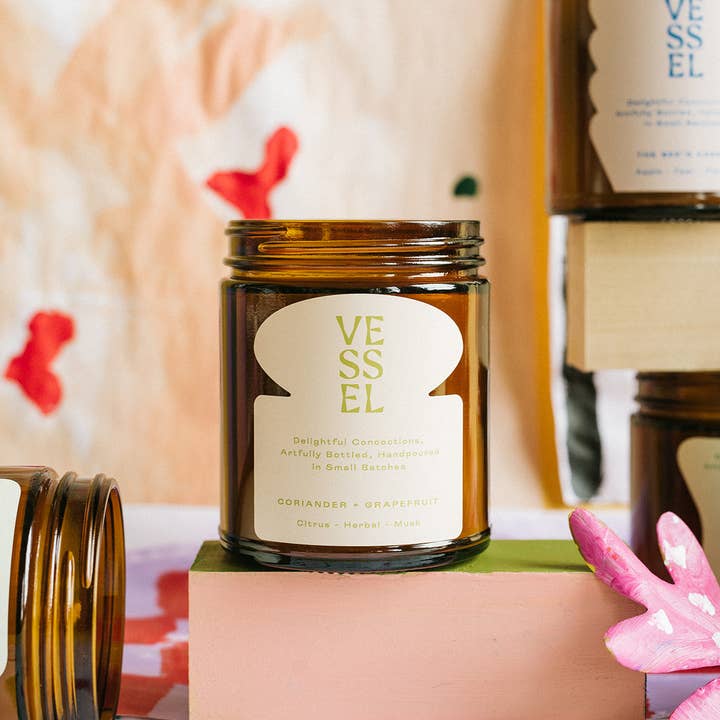 Vessel Candle Co - Wholesale Jar/Filled Candle - Coriander + Grapefruit Candle1