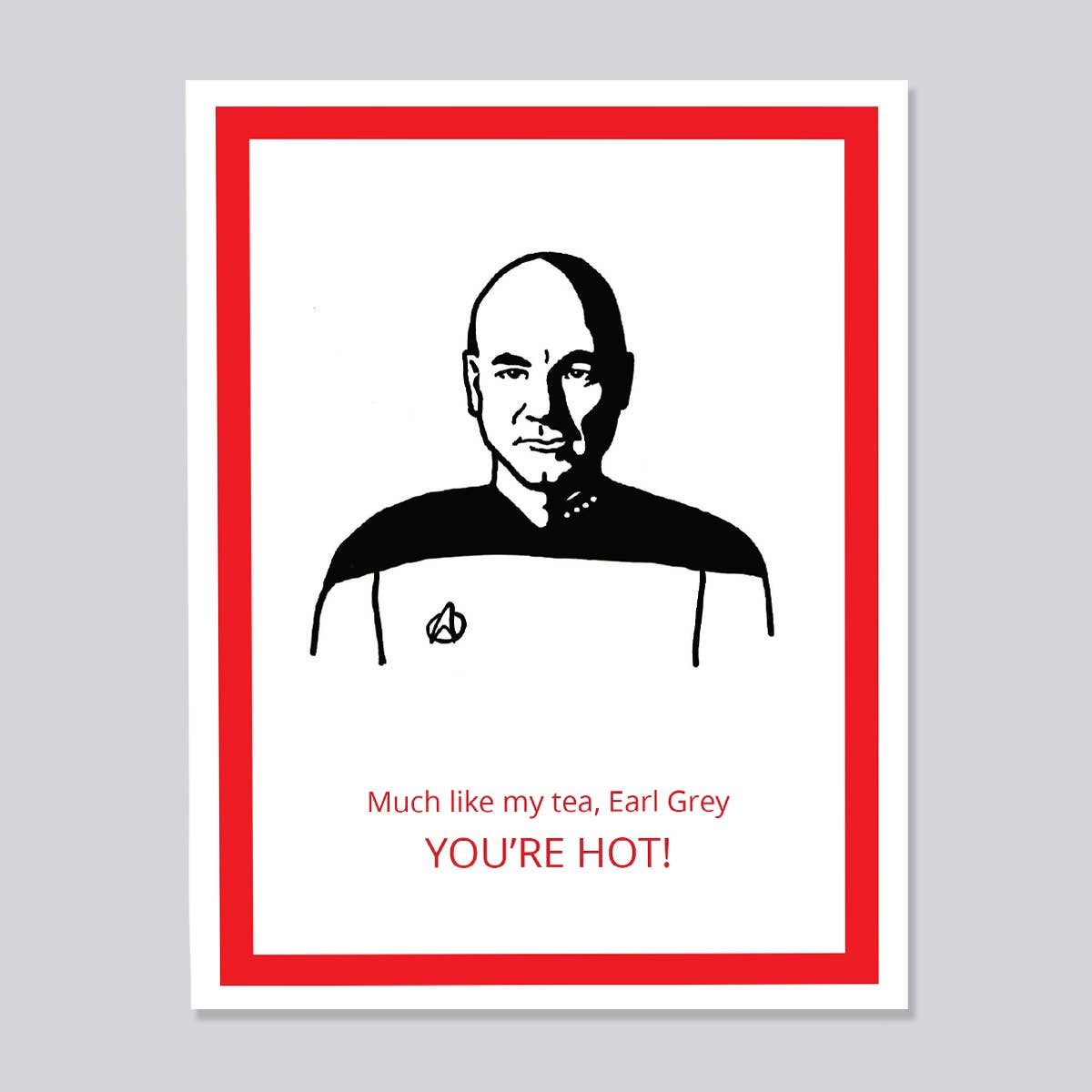 Design Corner - Wholesale Gewone wenskaart - Star Trek Picard Earl Grey-kaart van de volgende generatie0