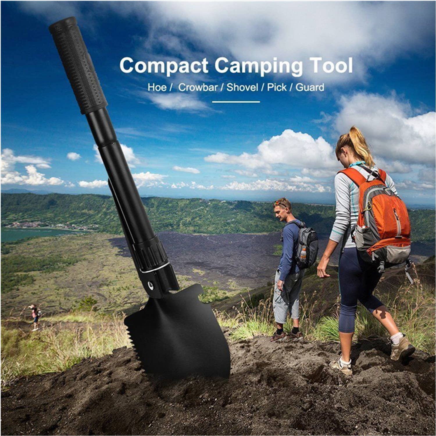 Tsyware - Wholesale Garden Tool - Mini Foldable Military Folding Shovel 7-in-1 Multi-Function7