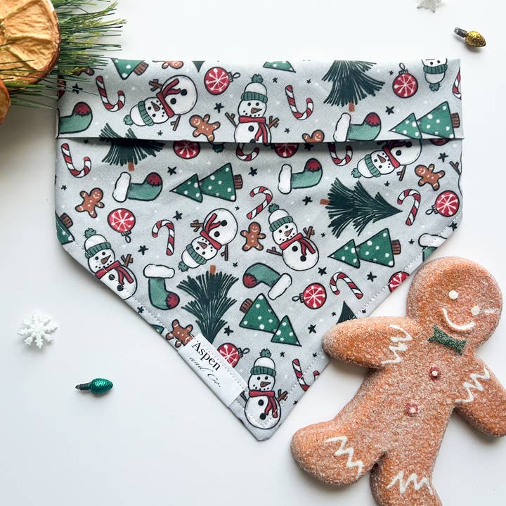 ' Winter Wonderland' Christmas Dog Bandana for wholesale by Aspen and Co.