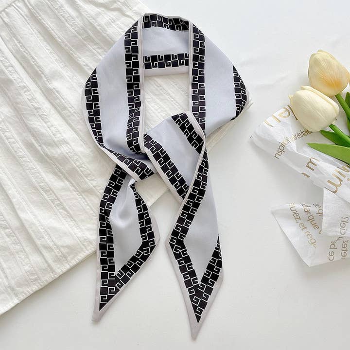 ACCITY - Wholesale Scarf - Women's - FRESH STRIPED LONG TIED SCARF_CWASC0705