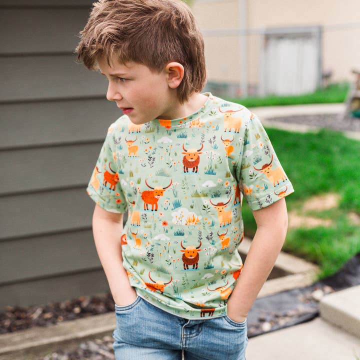 Peanut and Bumble - Wholesale T-Shirt - Kids - Highland Herd Tee