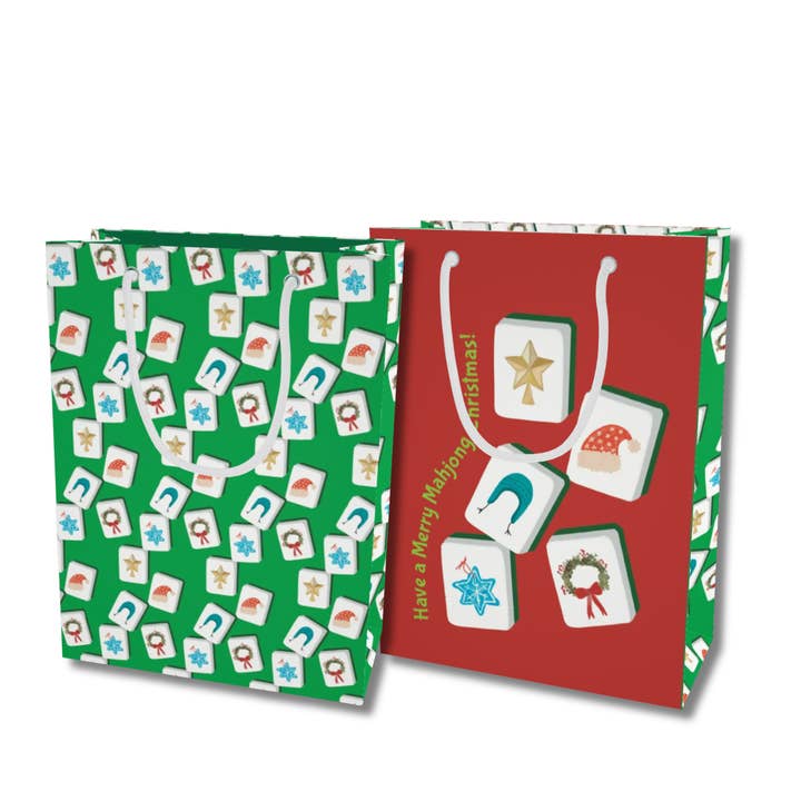 Hey Y'all Party - Wholesale Gift Bag - Green Mahjong Holiday Gift Bag2