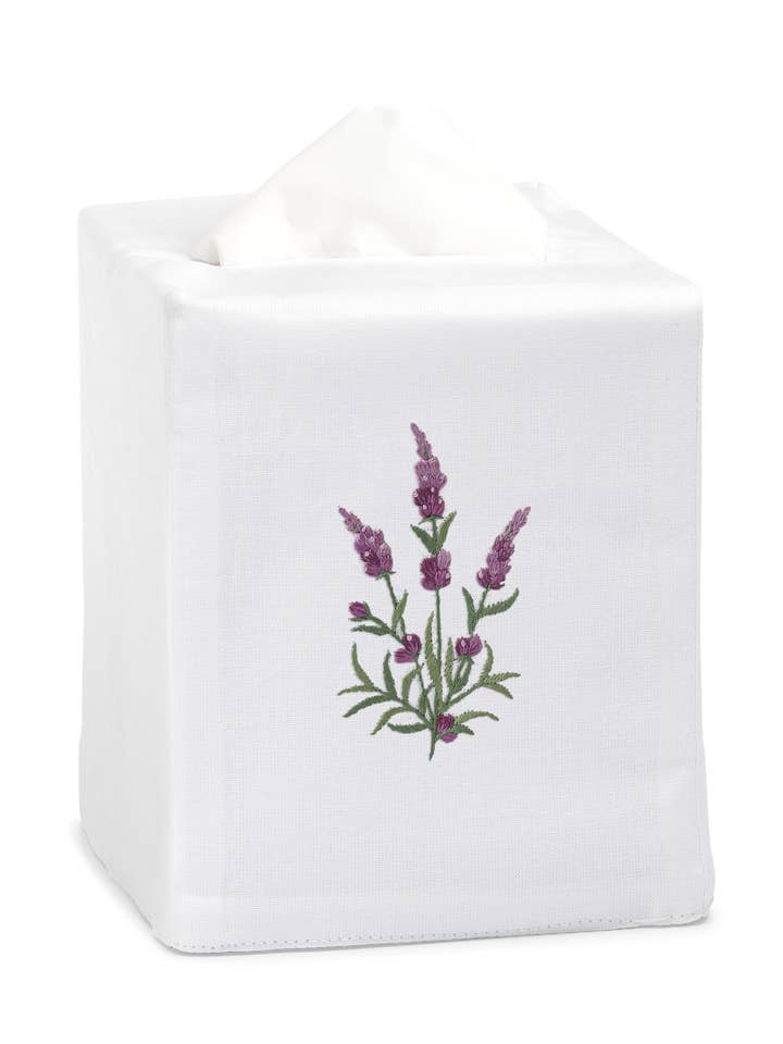Funda para caja de pañuelos botánicos lavanda para venta al por mayor de Henry Handwork