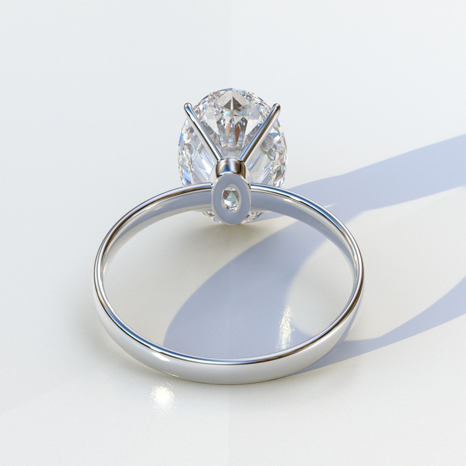 Mohana Jewels - Luxury - Wholesale Engagement Ring - 4 Carat Oval cut Lab Grown Diamond Solitaire Engagement Ring, E VVS Diamond - Cadris3