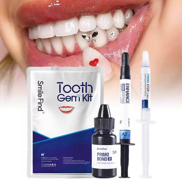 LaserGlowSpa - Wholesale DIY Craft Kit - Tooth Gem Kit Bundle: Etch, Bond and Glue