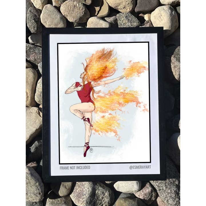 Esmeray Art – wholesale Konsttryck – Elddansare Konstaffisch