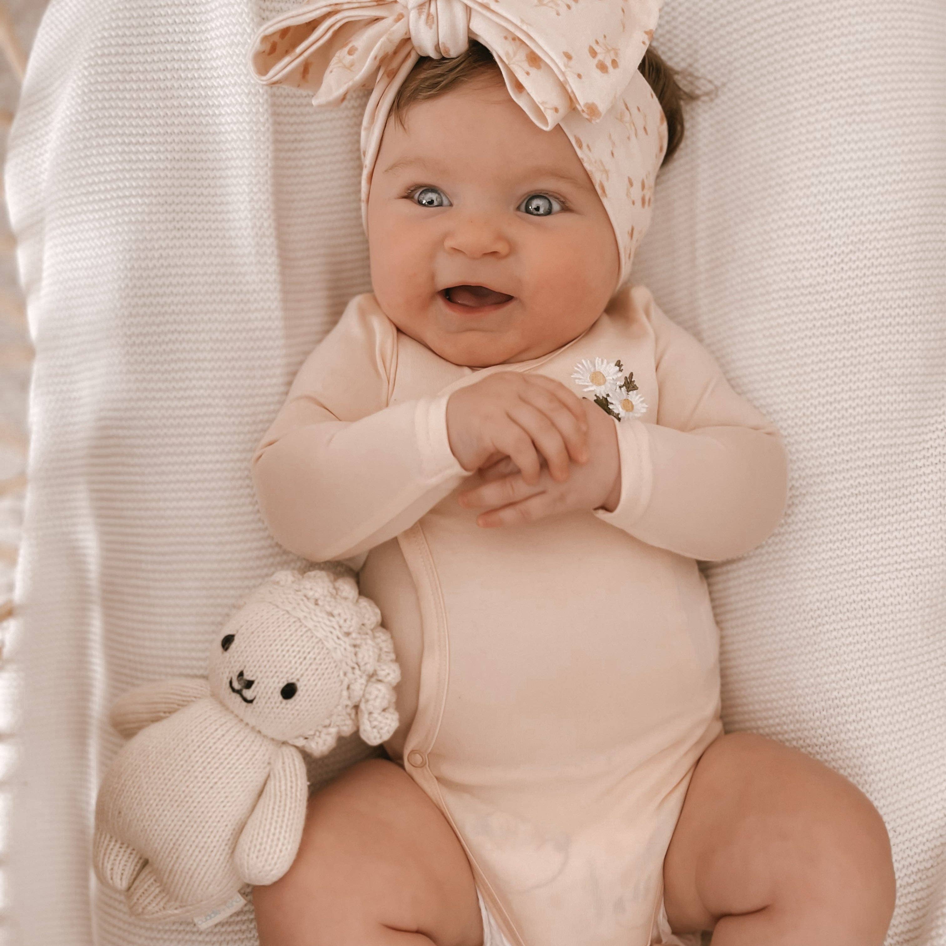 Elke & Indigo - Wholesale Bodysuit (Non-Footed) - Baby - Bamboo/Organic Cotton Freya Long Sleeve Bodysuit - Peach2