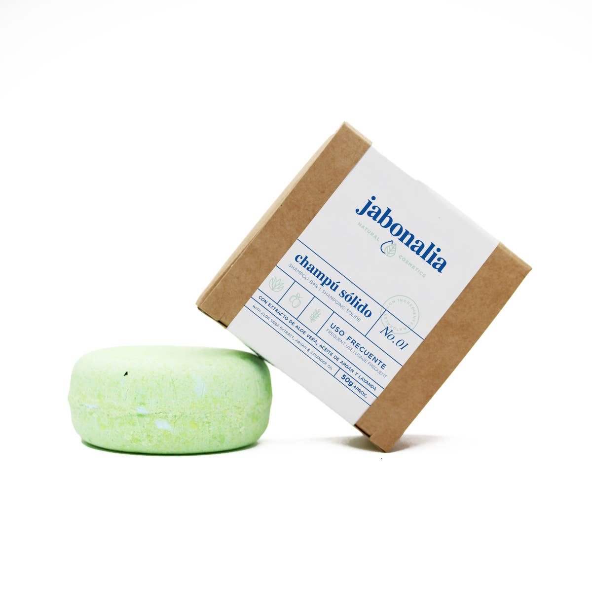 Jabonalia Soap Shop - Wholesale Shampoo Puck/Solid Shampoo - Solid shampoo Frequent use (green) 50g