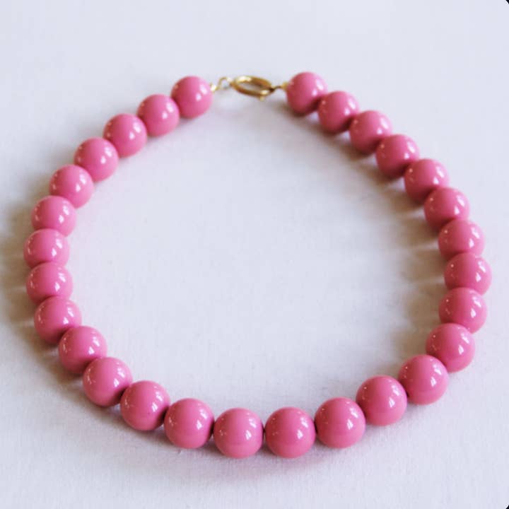 Beaded necklace XXL - pink for wholesale by Bazou
