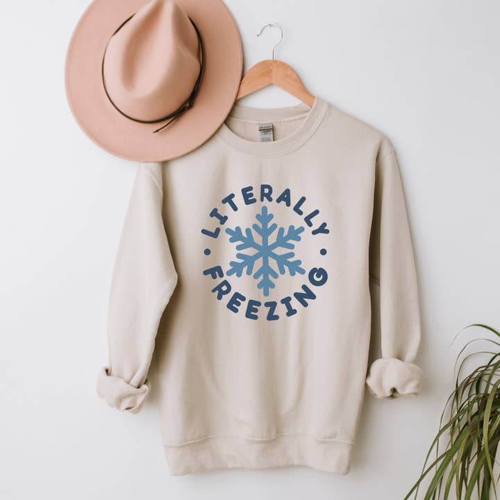 Olive And Ivory Wholesale - Wholesale Graphic Sweatshirt - Women's - Literally Freezing | Sweatshirt | Winter2