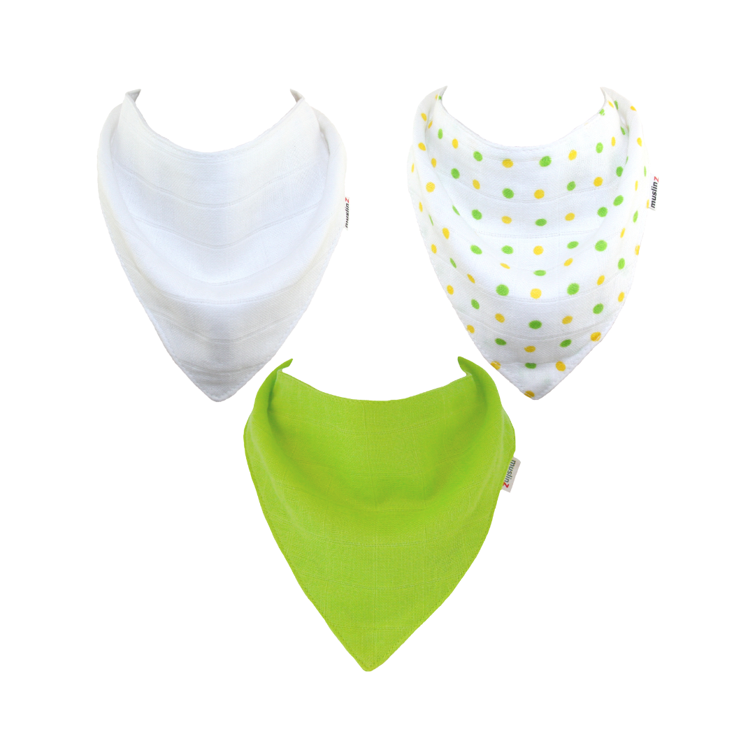 Muslinz - MerryGoRoundUK Ltd – wholesale Bandana bib – MuslinZ 3pk Cotton Muslin Dribble Bibs8
