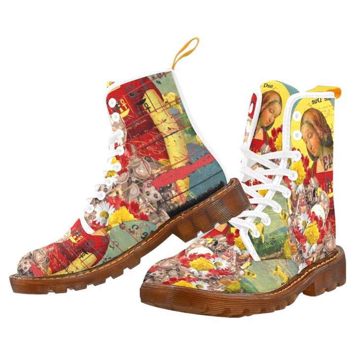 GOATS. III Women's All Over Print Fabric High Boots for wholesale by Bønes and Balløøns
