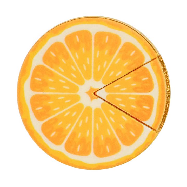 Orange "Slice" Premium Ball Marker for wholesale by Ballmarkers.com