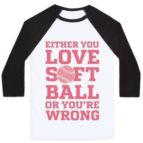 O AMI IL SOFTBALL O TI SBAGLI TEE per la vendita all'ingrosso da parte di True Modern