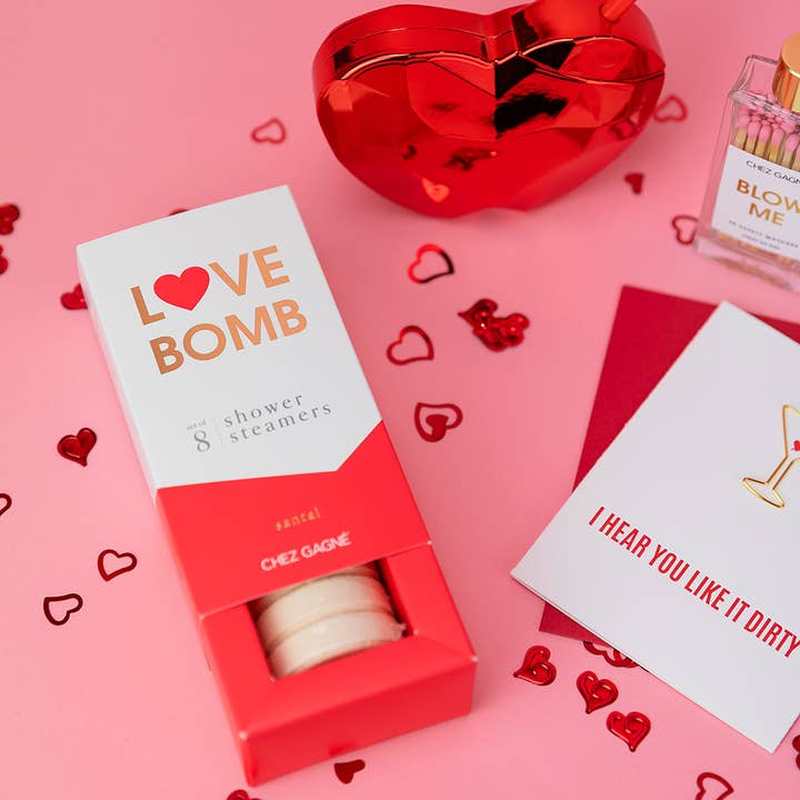Chez Gagné - Wholesale Shower Steamer/Bomb - Love Bomb Shower Steamers - Santal - Set of 8 Tabs