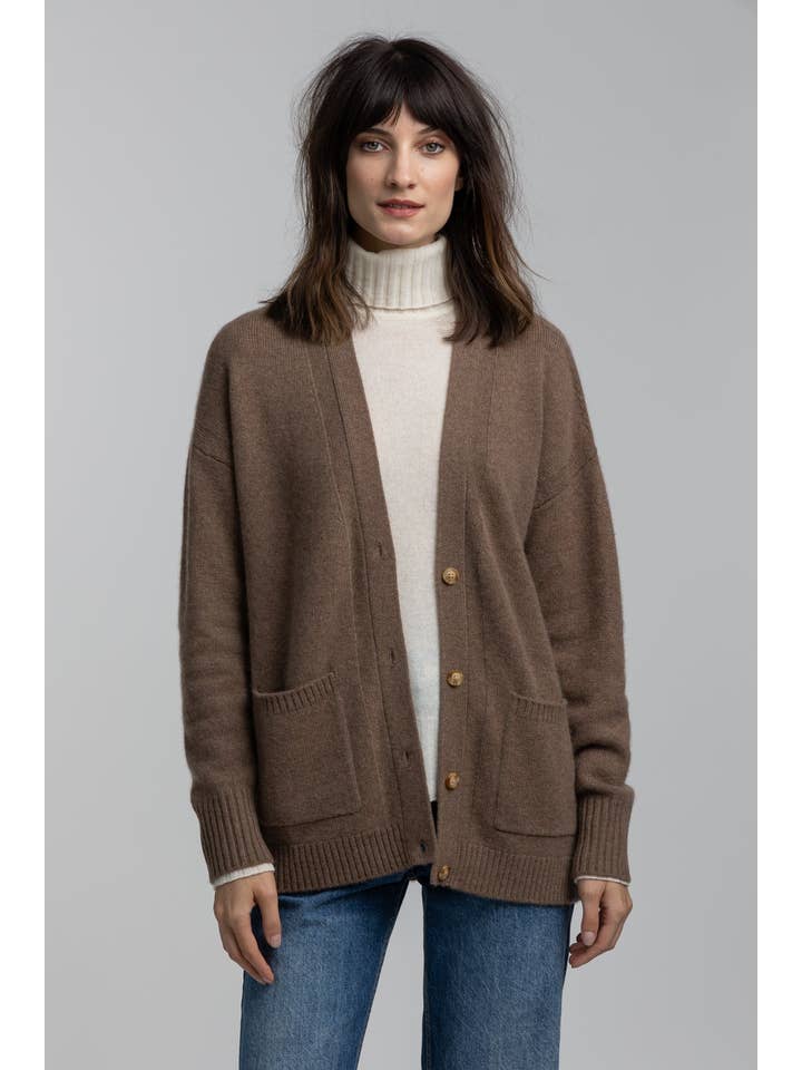 QUINN - Wholesale Cardigan - Women's - Cashmere Boyfriend Cardigan28