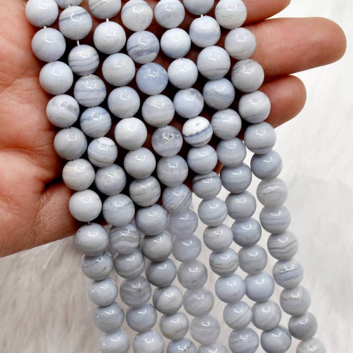 Soothing Crystals - Wholesale Beads - Crystal Jewelry Beads | Blue Lace Agate | Gemstone Beads