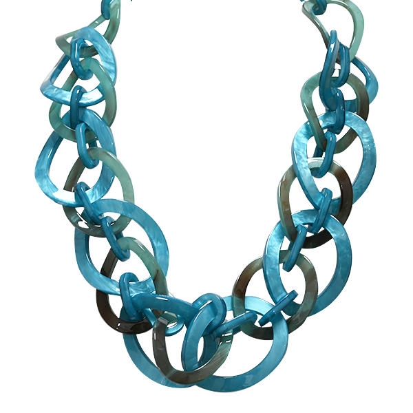 AMORINO SRL – Großhandel Gliederhalskette – KETTE MIT VERSCHLUNGENEN RINGEN AUS HARZ - FT24152A4758