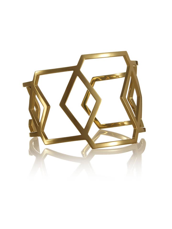 Cell Cuff Light Gold Plated for wholesale by David&Martin Jewellery